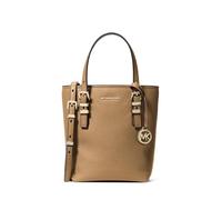 Michael Kors Women's Quinn Extra Small Tote Crossbody Bag, Gold-tone Hardware/Pebble Leather/Husk, One Size