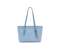 Michael Kors, Womens, Quinn Medium East West Top Zip Tote, Chambray, M, Quinn Medium East West Top Zip Tote