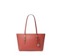 Michael Kors Women's Quinn Medium Tote, Gold-tone Hardware/Pebble Leather/Crimson, One Size