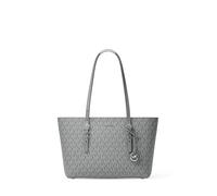Michael Kors Women's Quinn Medium Tote, Silver-tone Hardware/Tonal Mk Signature Coated Twill/Storm, One Size
