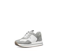 Michael Kors Women's Raina Trainer Sneaker, Color Block W/Signature/Quarry Grey, 10