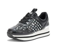 Michael Kors Women's Raina Trainer Sneaker, Mesh W/Crystals/Black, 5