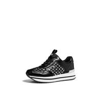 Michael Kors Women's Raina Trainer Sneaker, Mesh W/Crystals/Black, 8.5