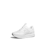 Michael Kors Women's Raina Trainer Sneaker, Mesh W/Crystals/Optic White, 5.5