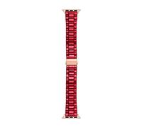 Michael Kors Women's Red Stainless Steel Band for Apple Watch®, 38/40/41mm (Model: MKS8047), Red, One Size, Band for Apple Watch®