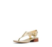 Michael Kors Women's Robyn Flex Thong Flat Sandal, Pale Gold, 3 UK