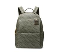 Michael Kors Women's Sable Large Backpack, Gold-tone Hardware/Tonal Mk Signature Coated Twill/Ivy, One Size, Sable Large Backpack