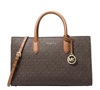 Michael Kors Women's Scarlett Medium Satchel, Mk Signature/Brown/Acorn, One Size