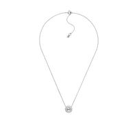 Michael Kors Women's Sterling Silver Pavé Logo Pendant Necklace