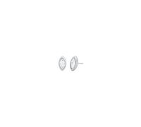 Michael Kors Women's Silver-Tone Bezel-Set Marquise Stud Earrings