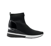 Michael Kors Women's Skyler Stretch-Knit Sock Sneaker, Black, 5 UK