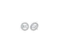 Michael Kors Women's Small Silver Tone Logo Stud Earrings