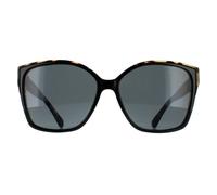 Michael Kors Women's Square Bi Layer Black & Amber Tortoise Dark Grey MK2201 Malia Michael Kors Black One Size