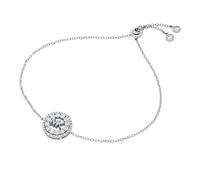 Michael Kors Women's Sterling Silver Pavé Logo Bolo Bracelet