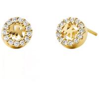 Michael Kors Custom Kors 14ct Gold Plated Pave Logo Stud Earrings MKC1033AN710