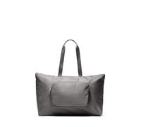 Michael Kors Women's Tanner Large Reversible Packble Tote, Silver-tone Hardware/Mk Signature Nylon/Storm, One Size