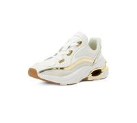 Michael Kors Women's Toni Trainer Sneaker, Optic White/Pale Gold, 6 UK