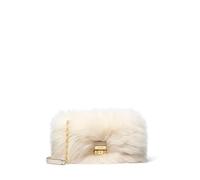 Michael Kors Women's Tribeca Large Convertible Chain Shoulder Bag, Gold-tone Hardware/Shearling/Natural, One Size