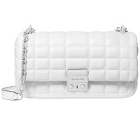 Michael Kors Women's Tribeca Large Convertible Chain Shoulder Bag Handbag, Silver-Tone Hardware/Optic White, One Size