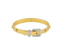 Michael Kors Women's Two-Tone Colby Buckle Bangle Bracelet, One Size, Brass, No Gemstone