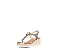 Michael Kors womens Val Thong Wedge, Brown, 7.5