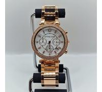 MICHAEL KORS WOMENS WATCH MK5491 STEEL ROSE GOLD STRAP WITH WHITE DIAL GENUINE