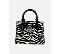 Michael Kors Women's Zebra Print Leather Crossbody Bag Women - Blackwhite Satchel Bags - Size: ONE size