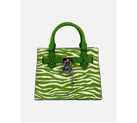 Michael Kors Women's Zebra Print Leather Crossbody Bag Women - Jungle Green Satchel Bags - Size: ONE size
