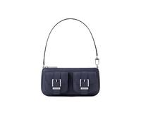 Michael Kors Zoe Small Convertible Pouchette, ['Silver-tone Hardware/Pebbled Leather/Dress Blues'], One Size