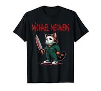 Michael Meowers Halloween Costume Funny Scary Cat T-Shirt, Men, Black, XX-Large