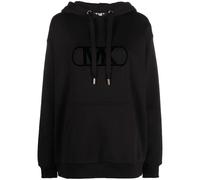 Michael Michael Kors logo-embossed drawstring hoodie - Black L