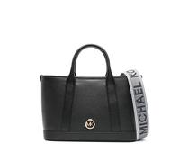 Michael Michael Kors logo-plaque leather tote bag - Black One Size