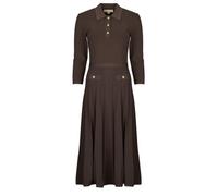 MICHAEL Michael Kors Long Dress POLO FLARE MIDI DRESS in Brown EU L