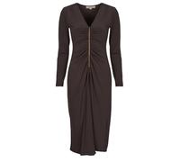 MICHAEL Michael Kors Long Dress ZIP LS CF RUCH MIDI DRS in Brown EU M