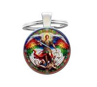 Michael Mickael Archangel Steel Key Ring