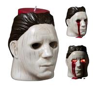 Michael Myers Candle Holder, Scary Mike Candlestick Michael Statue with Bleeding Eyes Halloween Horror Holder Decoration for Indoor Outdoor Home (1pcs)
