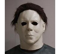 Michael Myers Mask Halloween Latex Horror Mask Full Head Deluxe With Hair by The Rubber Plantation tm