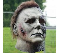 Michael Myers Mask,Halloween Latex Mask,Horror Full Head Mask,Halloween Cosplay Costume Theme Party for Adults Men Women (A)