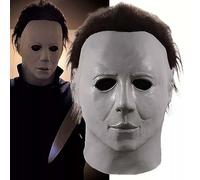 Michael Myers Mask,Halloween Latex Mask,Horror Full Head Mask,Halloween Cosplay Costume Theme Party for Adults Men Women (B)