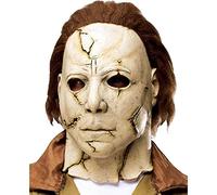 Michael Myers Mask Halloween Official Licensed 100% Latex with Plastic Hair One Size for Adults