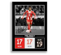 Michael Olise Bayern Munich Signed Photo Poster A4/A3 Print Picture Display Framed Autograph Memorabilia for Football Fans Gift France (Black A4 Unframed)