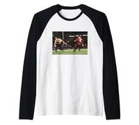 Michael Owen in Action Liverpool Arsenal Football World Cup Raglan Baseball Tee
