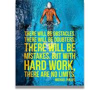 Michael Phelps inspirational wall decor - Motivational wall art for swimming enthusiasts - Positive affirmations wall decor - 11x14 unframed print