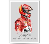 Michael Schumacher Signed Photo F1 Legend Helmet 2026 Poster Print Autograph Framed Display Memorabilia Gift (Michael Schumacher 2026, A3 Print (Unframed))