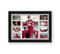 Michael Schumacher Signed Poster Print - Limited Edition Autograph Fan Gift - Collectible Memorabilia Wall Art Merchandise (Framed A3 (30x40cm))
