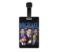 Michael Scott Luggage Tag with Name Card The Office Prison Mike Privacy Cover ID Label for Travel Bag Suitcase