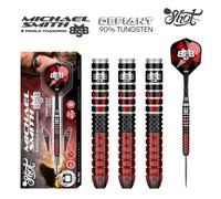 Shot! Darts Michael Smith Defiant Center Weighted 90% Tungsten Pro Throwing Darts Steel Tip Set Professional Made in New Zealand Designed Dart Flights for Women & Men Metal Tip Bar Darts for Adults