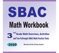 Michael Smith SBAC Math Workbook: 3rd Grade Math Exercises, Activities, & Two Michael Smith Multicolor