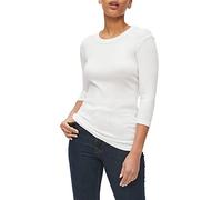 Michael Stars Women's Fitted Basic 3/4 Sleeve Crewneck Dora Shine Tee Shirt, White, One Size