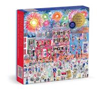 Galison Celebrate The USA - 500 Piece Michael Storrings Foil Jigsaw Puzzle Featuring Beautiful Artwork Of The USA 250th Birthday Fourth Of July Fireworks Celebration